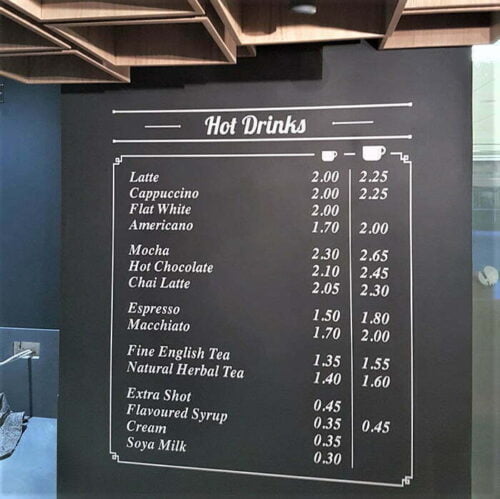 Menu boards