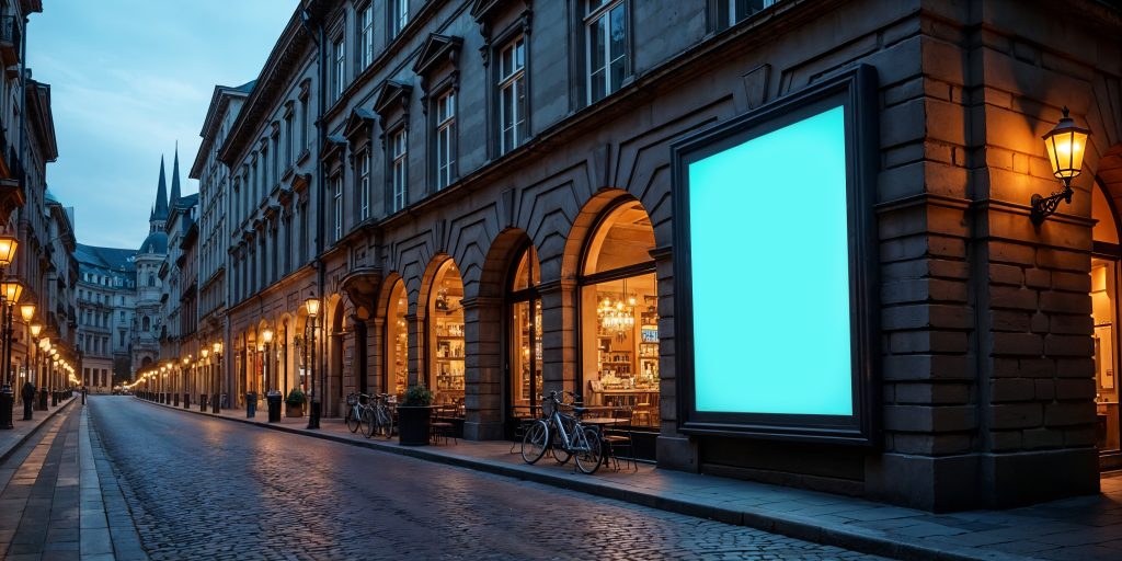 empty billboard metropolis city