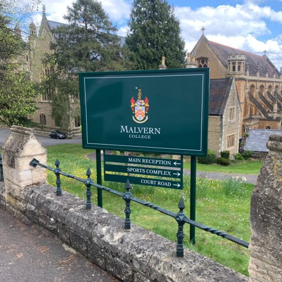 malvern college external signage