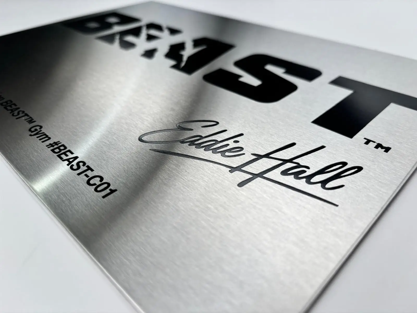 Beast_Eddie Hall_Sport_Leisure_Stainless Steel Sign_Black etched2