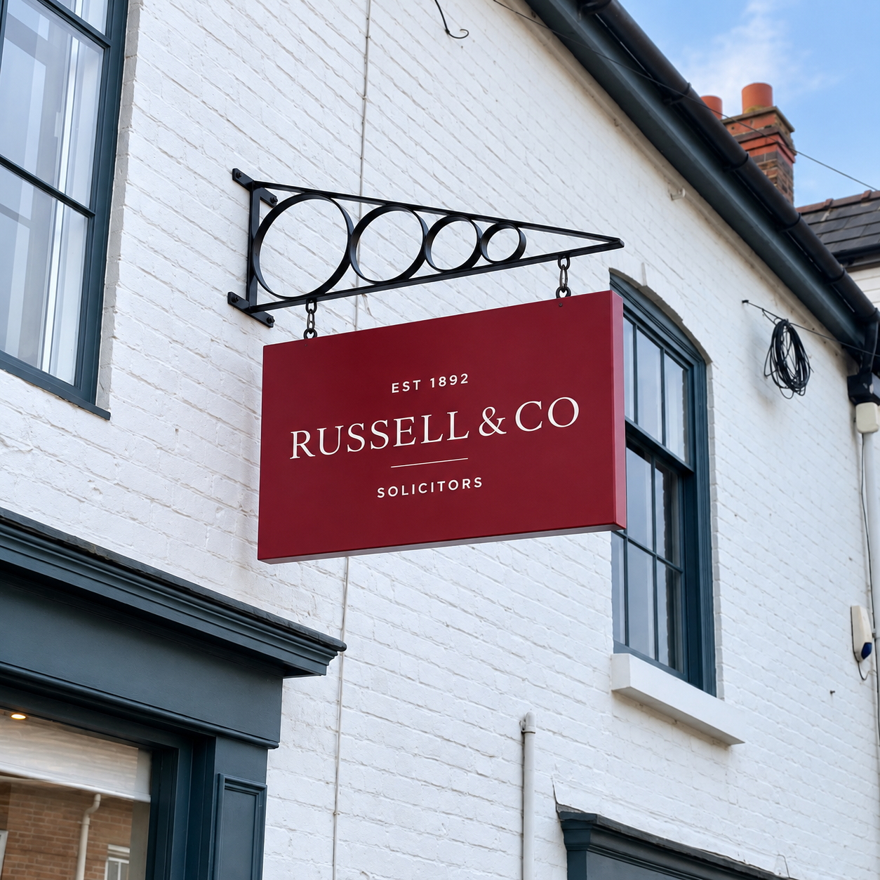 Russel & Co_corporate_hanging sign
