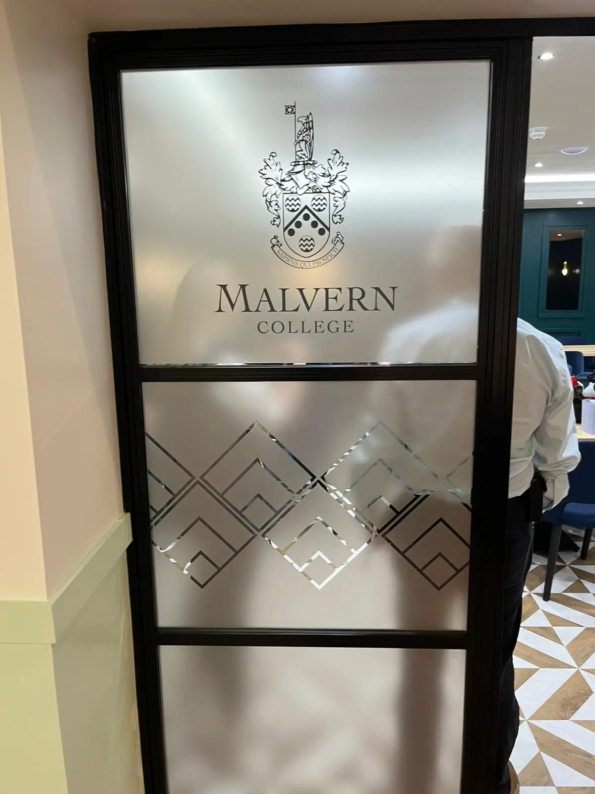 Malvern college_education_etched window graphics_manifestation_frosted vinyl