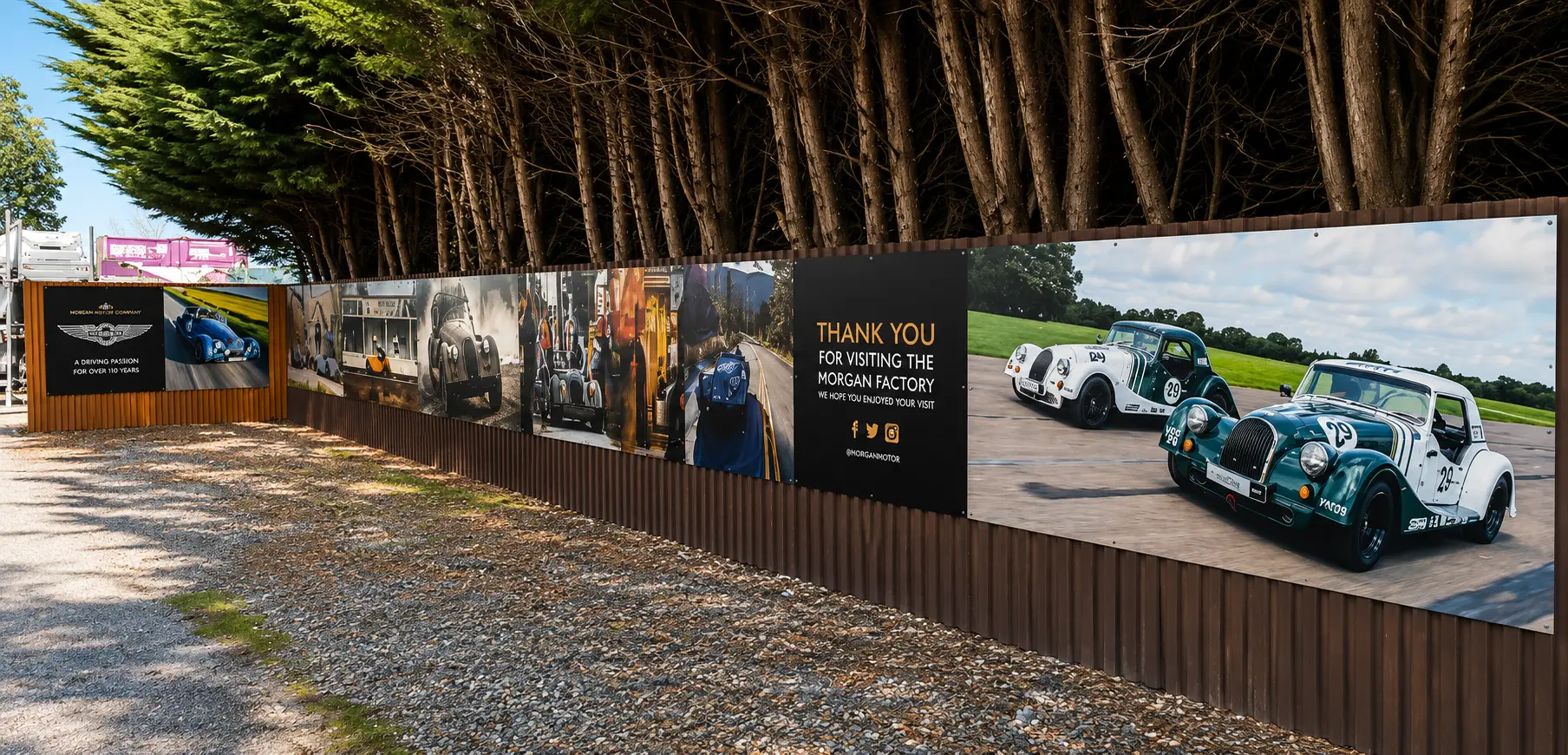 hoarding boards-morgan motors-events-malvern-pbsigns