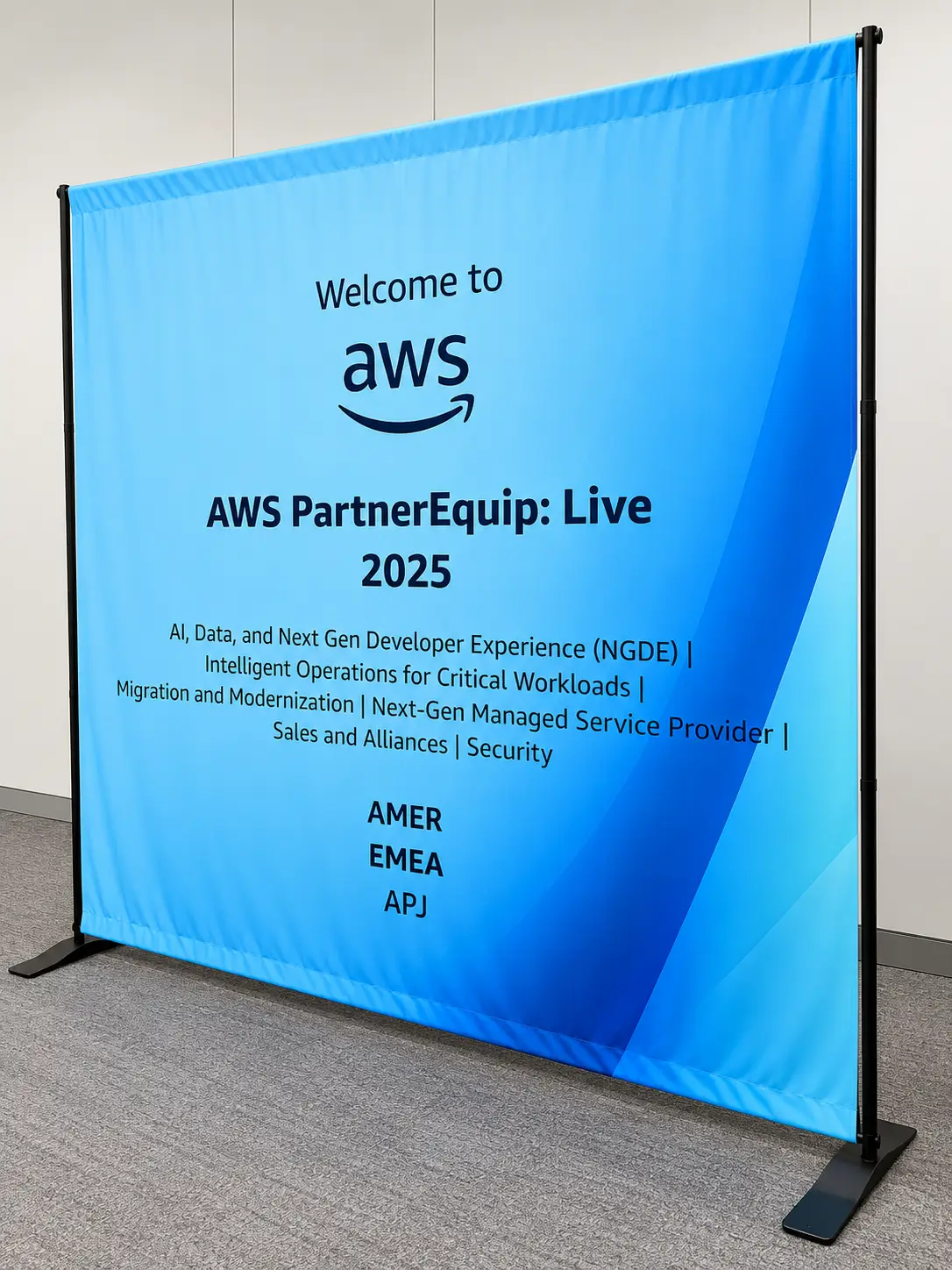 AWS PartnerEquip 2025 Conference Backdrop
